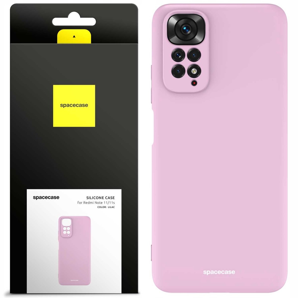 Spacecase Siliconen Hoesje Voor Xiaomi Redmi Note 11 11S Lilac