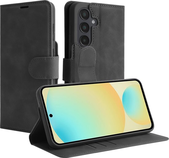 Étui Cazy pour Samsung Galaxy A26 avec porte-cartes - Bookcase Premium - Zwart