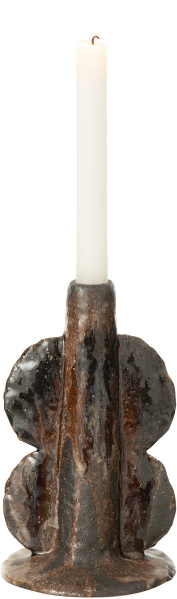 J-Line vaas Naga - keramiek - zwart/bruin - small - 20 cm hoog Multi