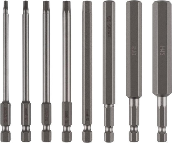 Torx-schroevendraaier, verschillende maten, Torx-sleutelset met T10 T50