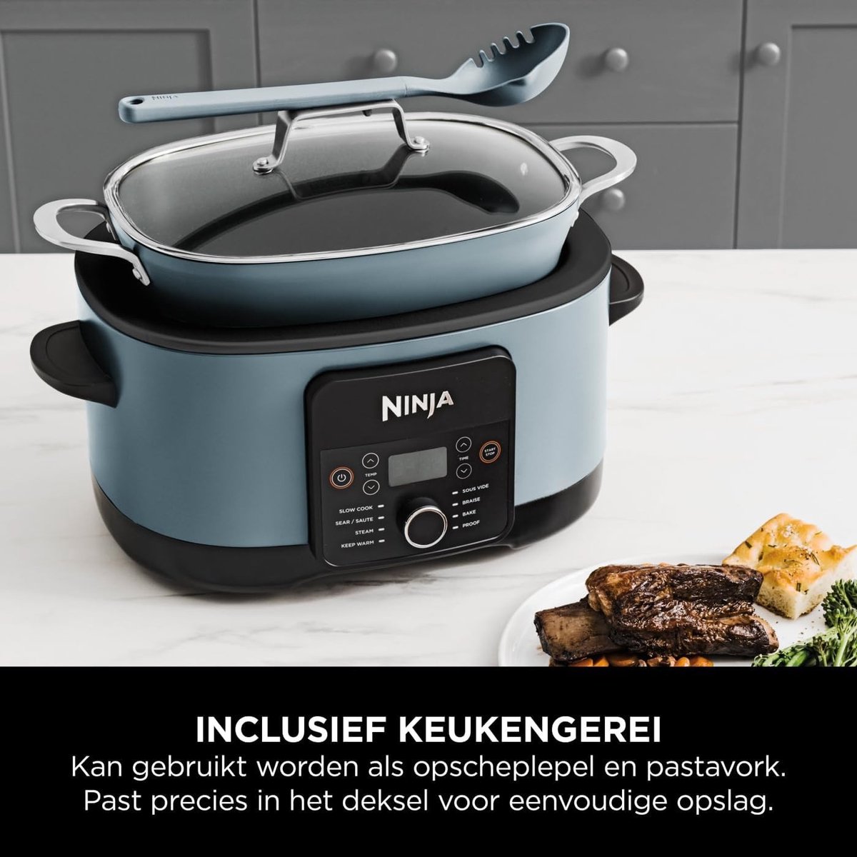 Afbeelding 2 van Ninja Foodi PossibleCooker PRO 8-in-1 Slowcooker en Multicooker - 8 Liter - Warmhoudfunctie - Ovenbestendige Pan - MC1001EU