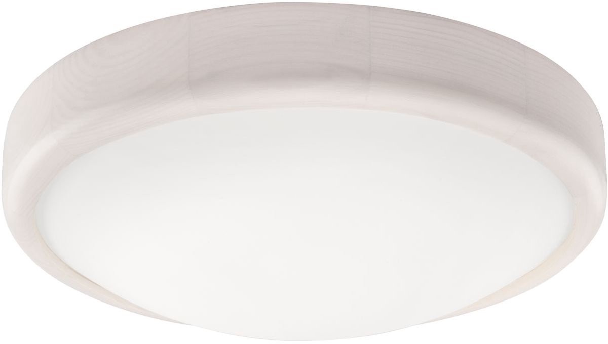 Licht-Erlebnisse - Fernly - LED - Plafonnière - 3000K - 1020lm - van - Hout glas - in - wit