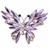 Broches voor Vrouwen Vlinder Broche Pins voor Vrouwen Elegant Kristal Strass Bloem Vlinder Insect Pin Party Verjaardag Bruiloft Gunsten Sieraden Broche Pins voor Vrouwen (Color : D) (DB