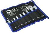 GEKO Tubular box sleutelset - corrosiebestendig - 10-delig - met opberghoes