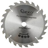 GEKO Zaagblad - Cirkelzaag - Tungsten Carbide - 205 mm - 24 Tanden