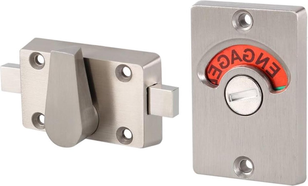 Privacy Indicator Roestvrij Stalen Deursluiting - Geavanceerd Badkamer Toilet - Openbare WC Partition Deurslot-Latch .