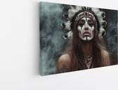 Saammp Canvas Schilderij - Abstract - Vrouw - 120x80 - Foto op canvas - Wanddecoratie - Muurdecoratie Woonkamer - Slaapkamer decoratie - Canvas Print