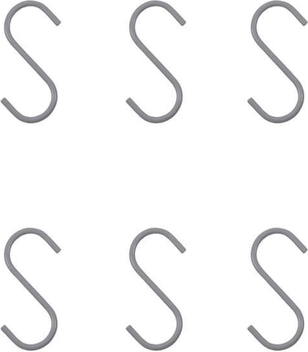 Haak Snap klein zilver set van 6