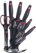 Bol.com Berlinger Haus 2119 - 8 delige messenset - met houder - Black Stone Touch Line aanbieding