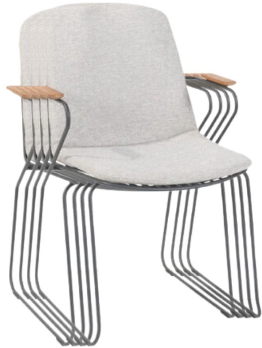 4 Seasons Outdoor Veneto chaise de jardin empilable - anthracite