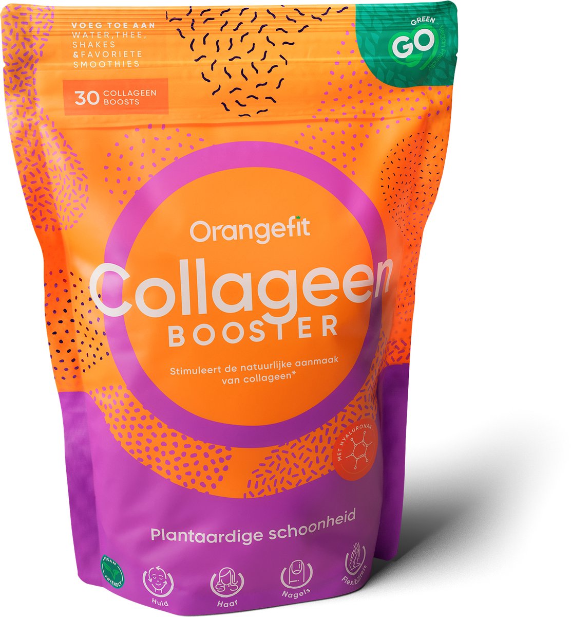 Goedkoopste Orangefit Collageen Poeder - 300gr (30 porties) - Hyaluronzuur & Vitamine C / B8 - Supplementen - Voor Huid & Haar