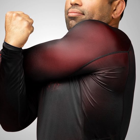 Rashguard à manches longues Geo Hayabusa - Zwart, Rouge - Taille S