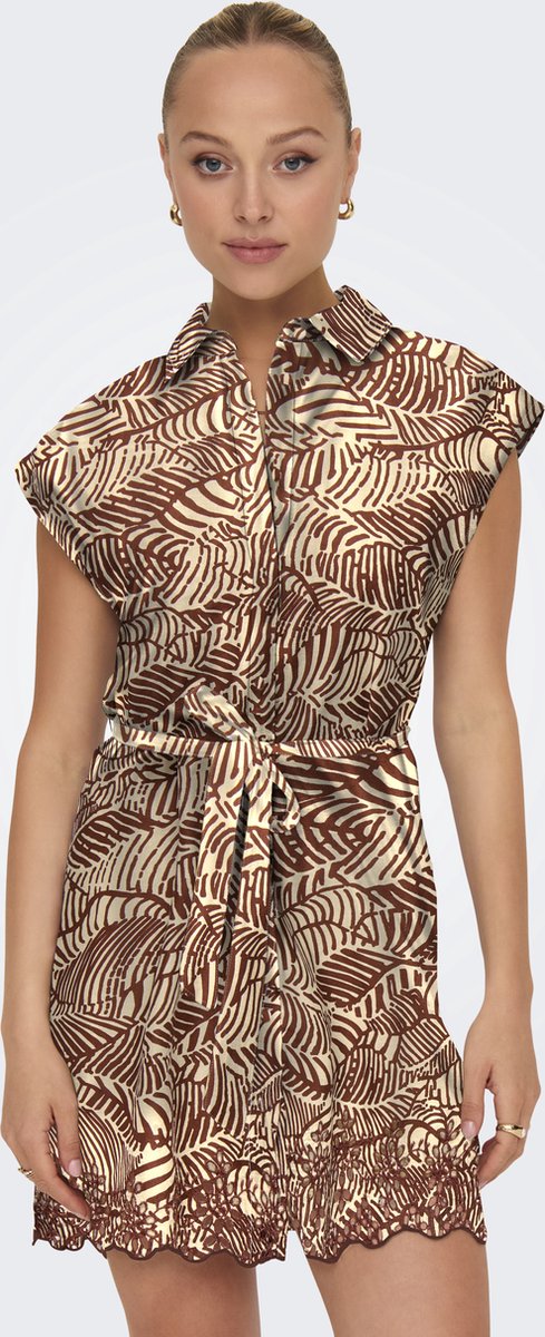 ONLY - ONLLOU LIFE EMB S/S SHIRT DRESS PTM - Dames - Mini jurken