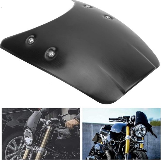 Windschutzscheibe Für BMW R NineT Pure Scrambler - Schwarzes Aluminium