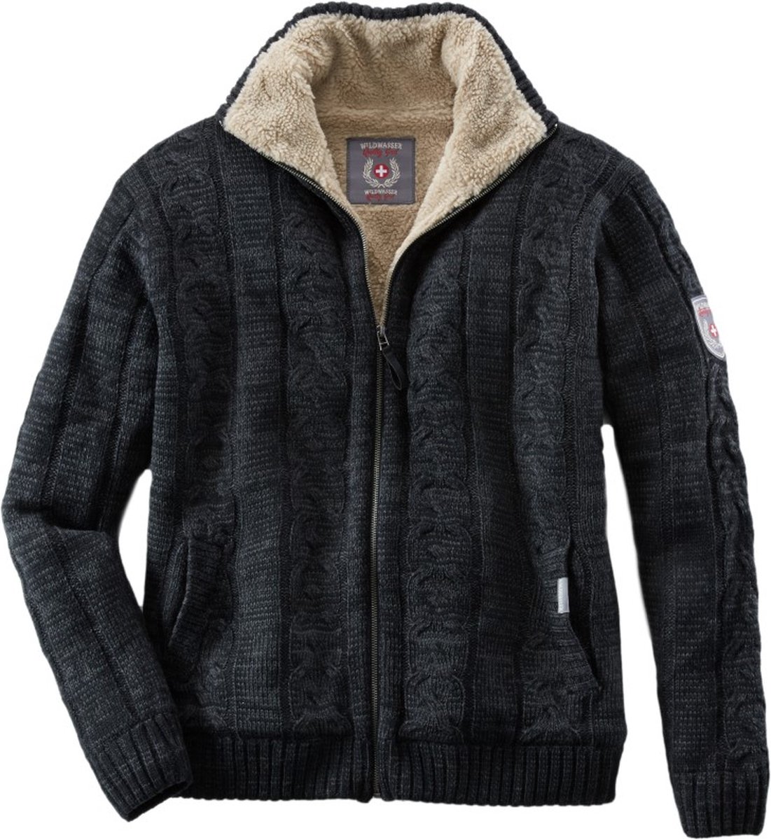 Terratrend Gebreid Noors Vest 60451 - 1063 Zwart/Grijs - S