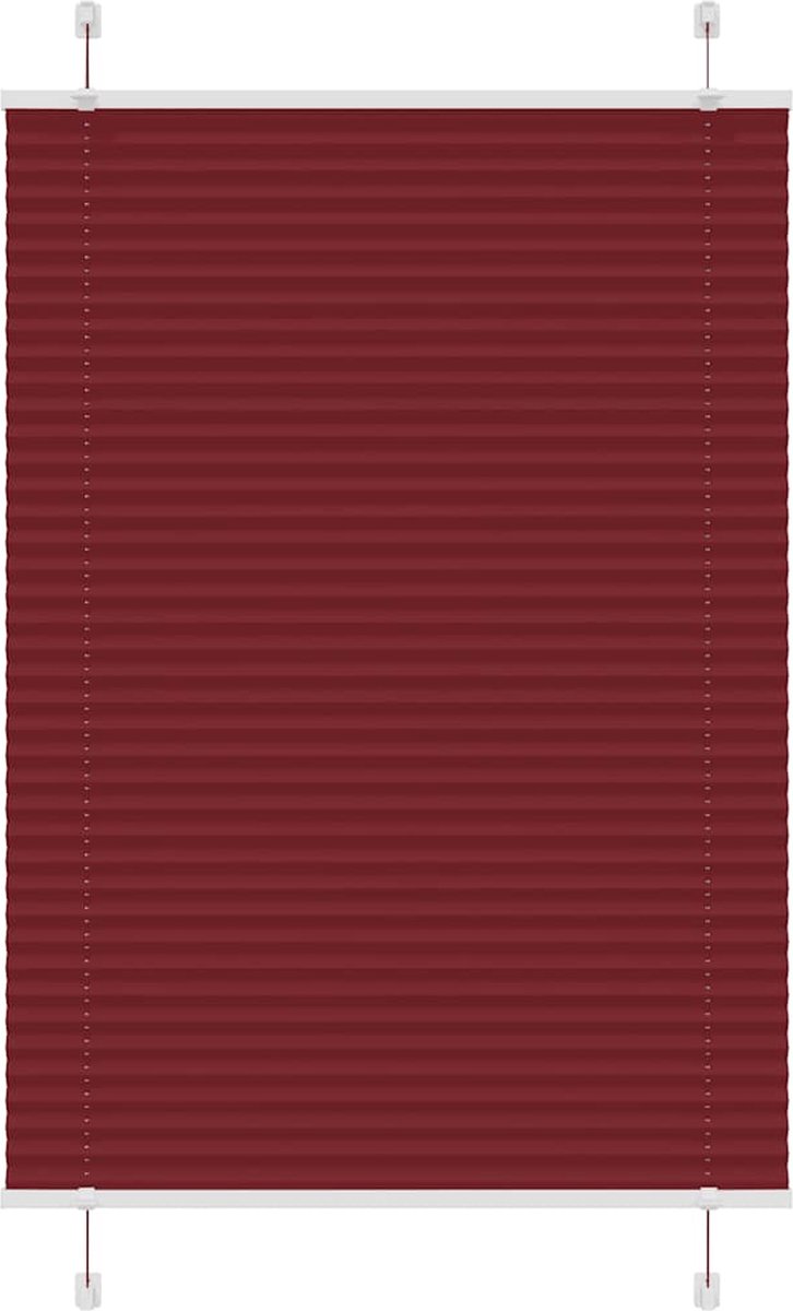 vidaXL Plissé - rolgordijn - 100x150 - cm - stofbreedte - 99,4cm - bordeauxrood