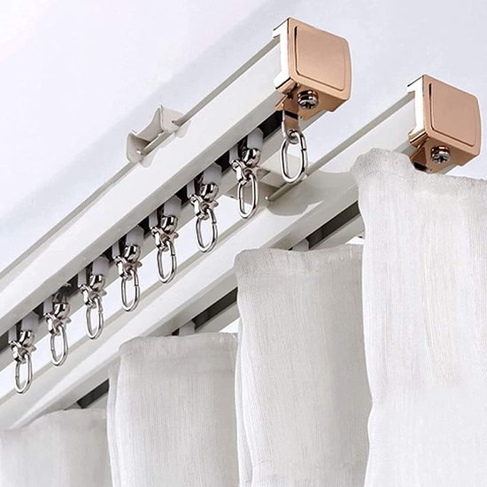 eMagTech 20 STKS Gordijn Rail Track Katrol Gordijn Track Rollers Metalen Twin Wielen Drapery Rail Richting Katrol Stille Katrol voor Rails Gordijn