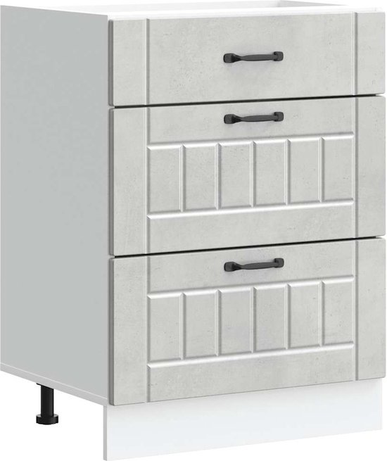 Onderkast met lade Lyon 50x46x81,5 cm bewerkt hout betongrijs kopen Onderkast met lade Lyon 50x46x81,5 cm bewerkt hout betongrijs kopen