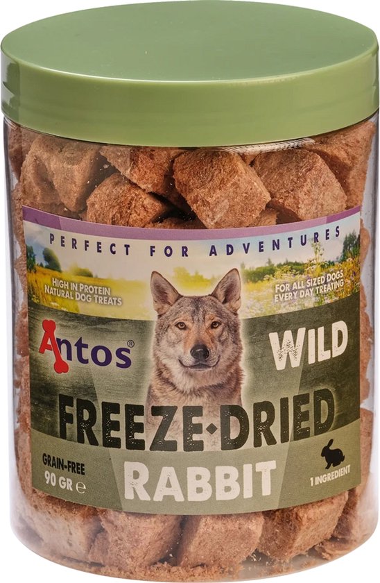 Antos WILD Freeze-Dried Konijn 90 gram