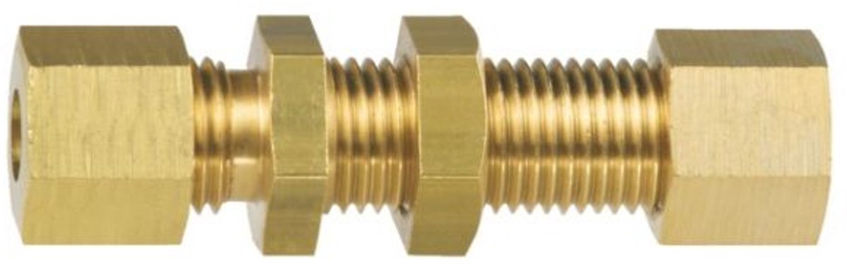 Talamex Messing koppelstukken / Schotdoorvoer recht 8 mm