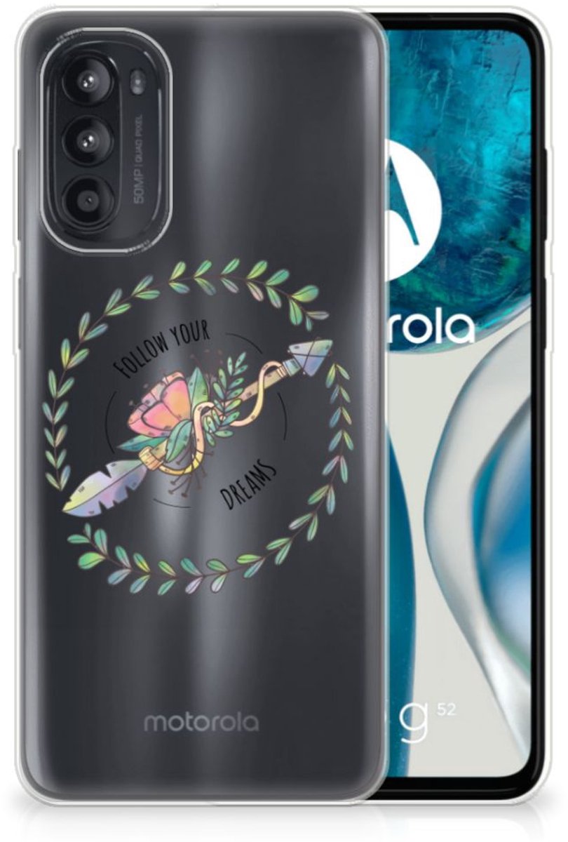 Motorola Moto G52/G82 Telefoonhoesje met Naam Boho Dreams