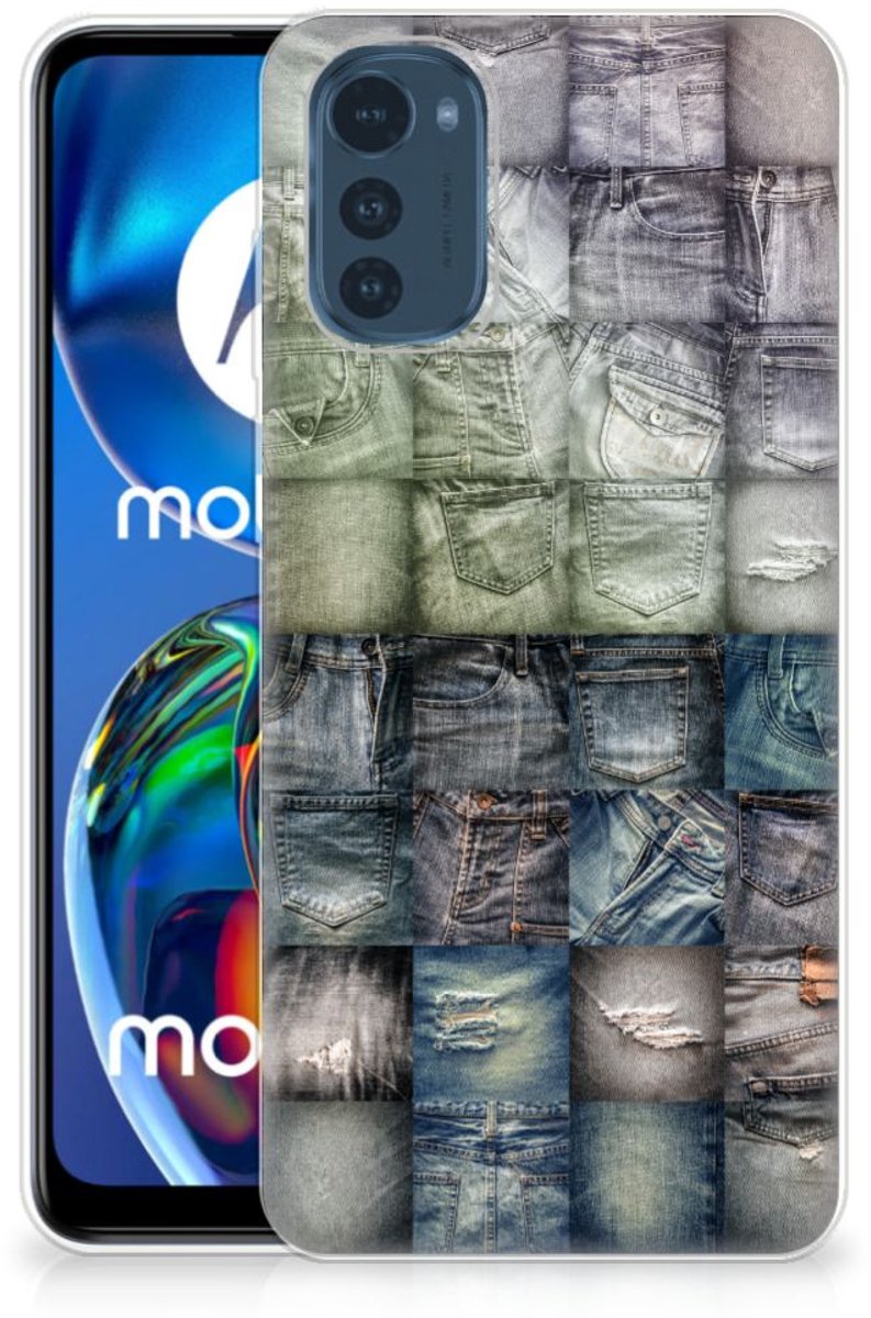 Silicone Back Cover Motorola Moto E32/E32s Spijkerbroeken