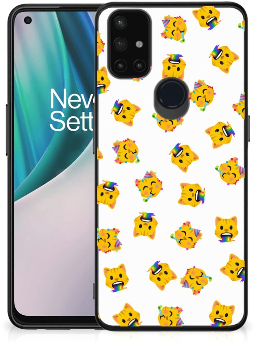 Back Case voor OnePlus Nord N10 5G Katten Emojis