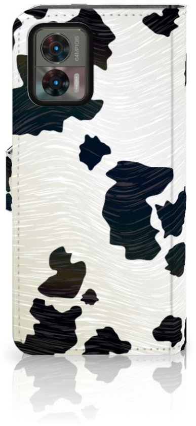 Cuir PU Portefeuille Livre Motorola Edge 30 Neo Coque Taches Vaches
