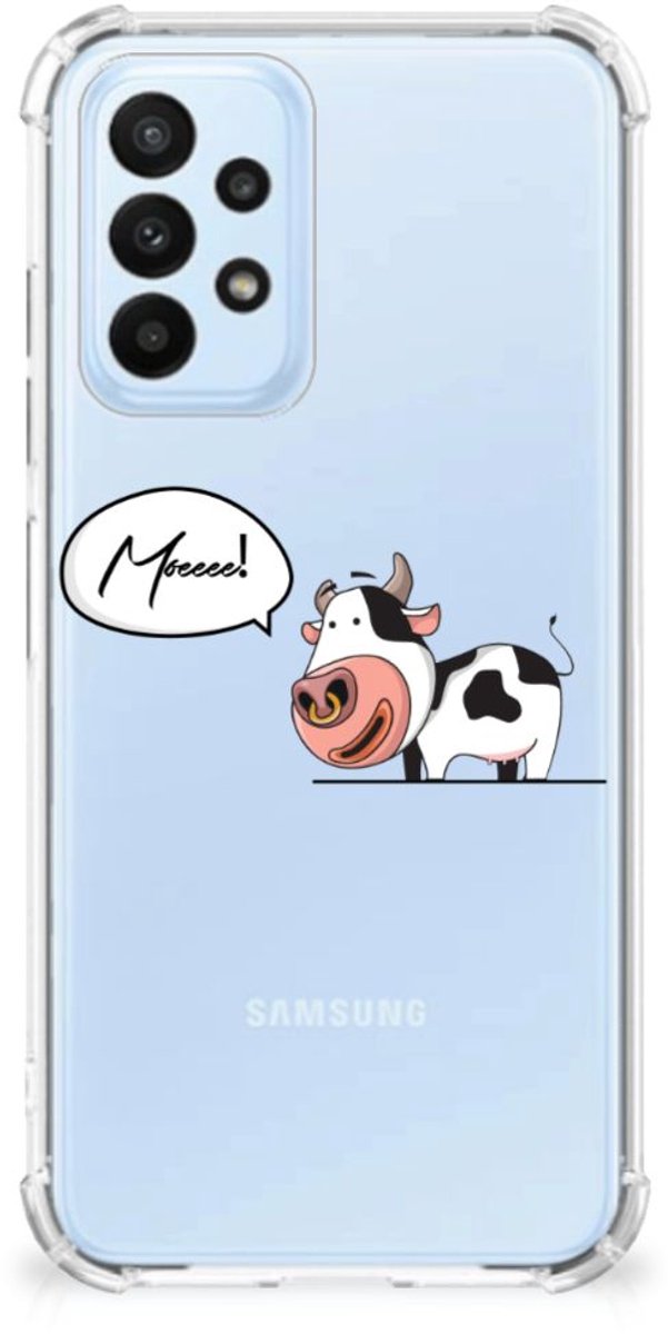 Back Cover voor Samsung Galaxy A23 Stevig Bumper Hoesje Cheeky Cow