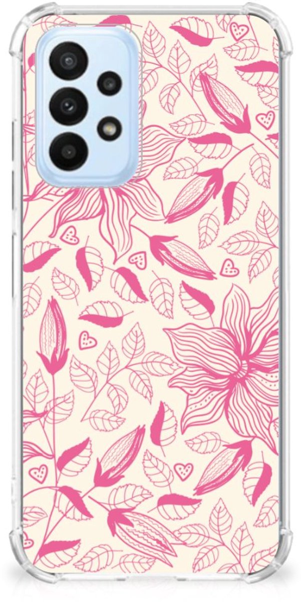 Samsung Galaxy A23 Case Pink Flowers