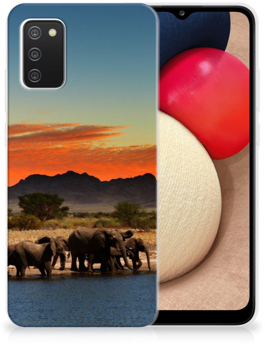 Samsung Galaxy A02s TPU Hoesje Olifanten