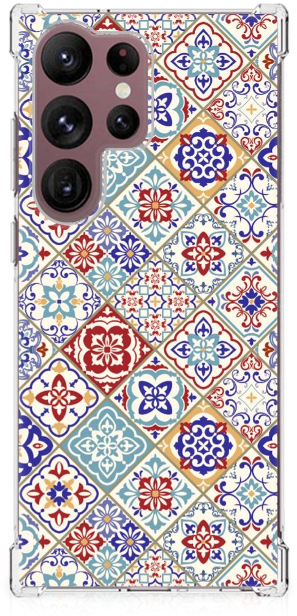Samsung Galaxy S23 Ultra Anti-Shock Hoesje Tiles Color
