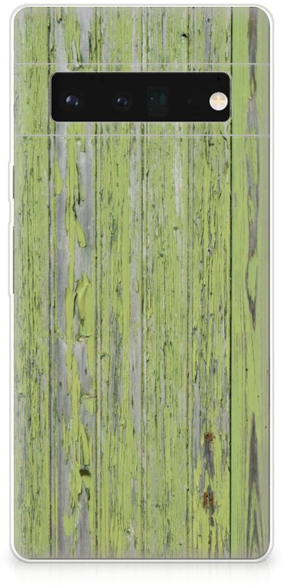 Google Pixel 6 Pro Bumper Hoesje Green Wood