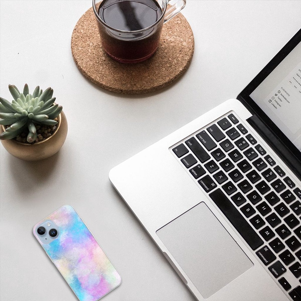 Hoesje maken Apple iPhone 14 Watercolor Light