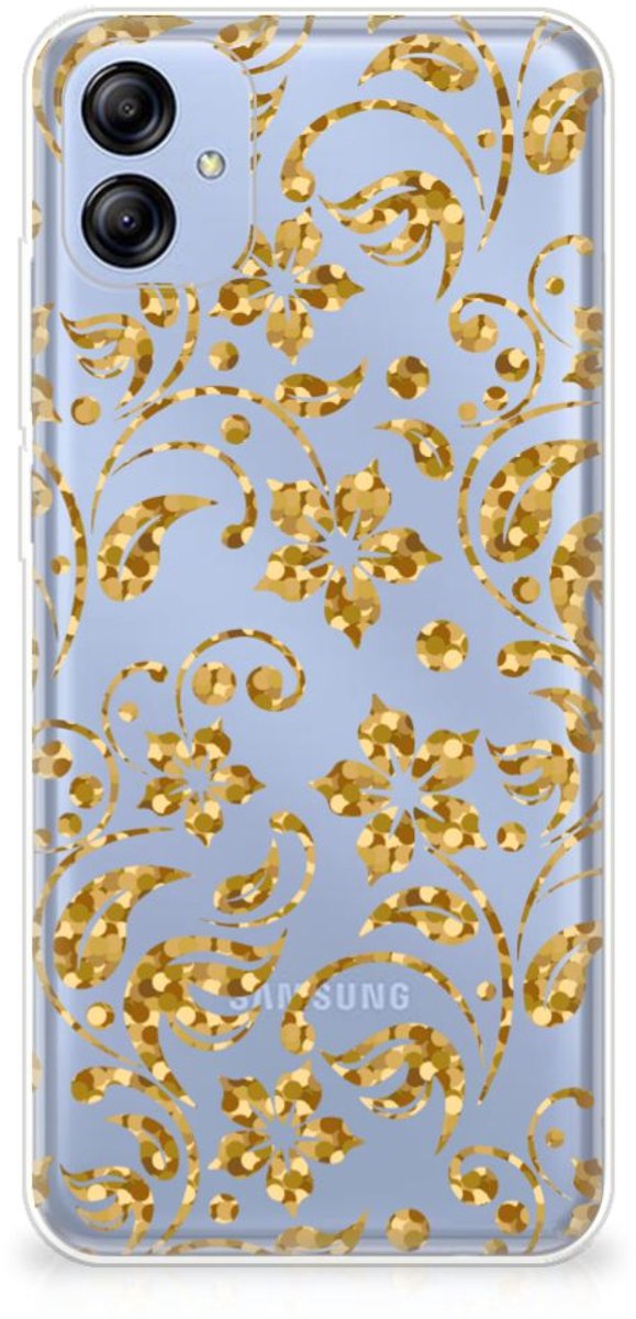 TPU Hoesje voor Samsung Galaxy A04e TPU Case Gouden Bloemen
