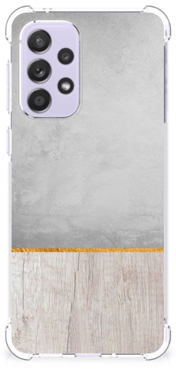 Samsung Galaxy A33 Stevig Telefoonhoesje Wood Concrete