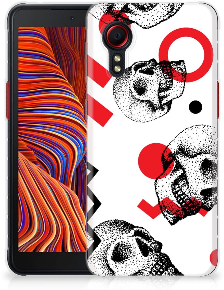 Silicone Back Case Samsung Galaxy Xcover 5 Skull Red