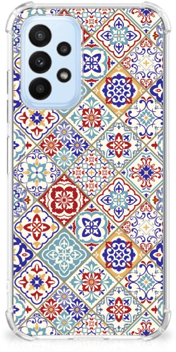 Samsung Galaxy A23 Anti-Shock Hoesje Tiles Color