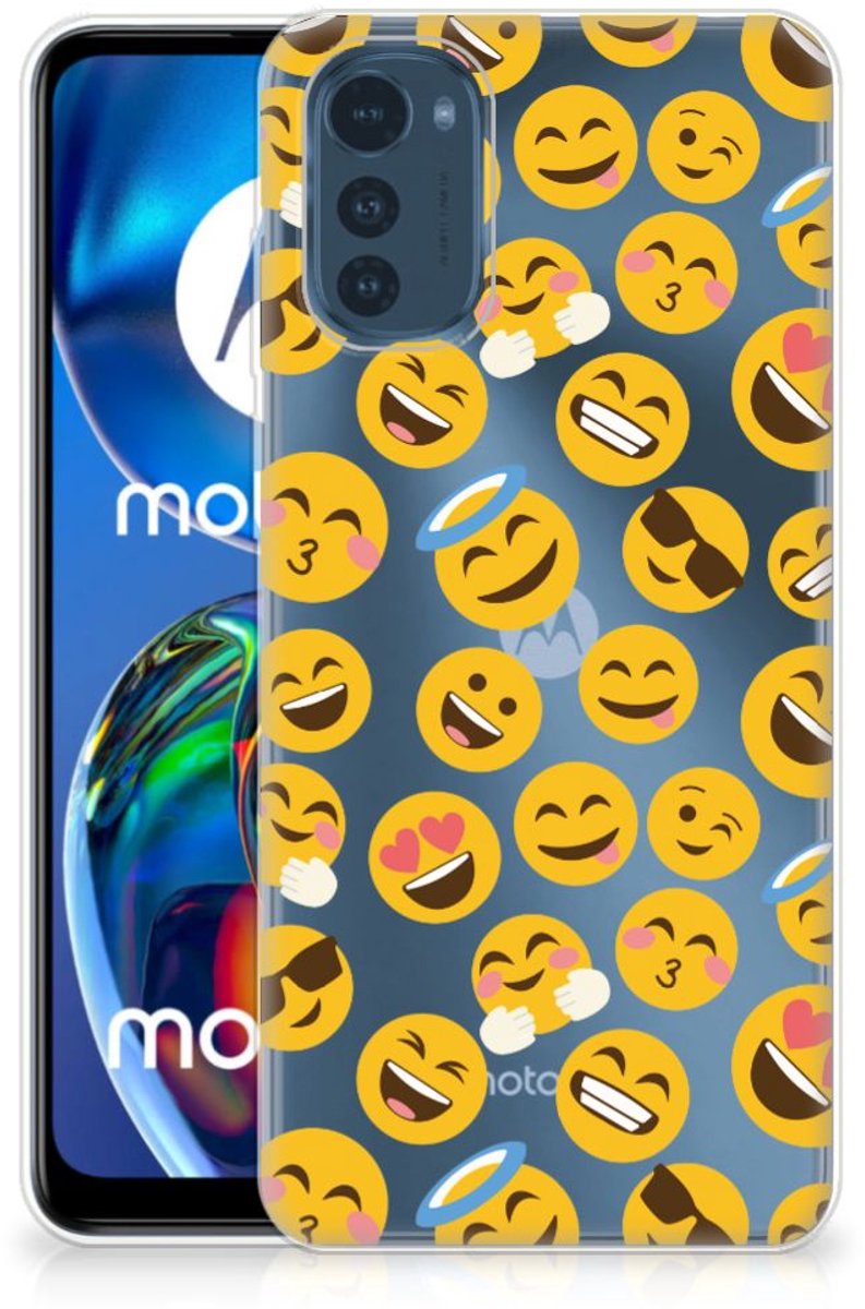 Back Cover voor Motorola Moto E32/E32s TPU bumper Emoji