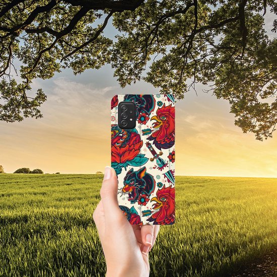 Étui avec support adapté au Samsung Galaxy A03s Old Skool