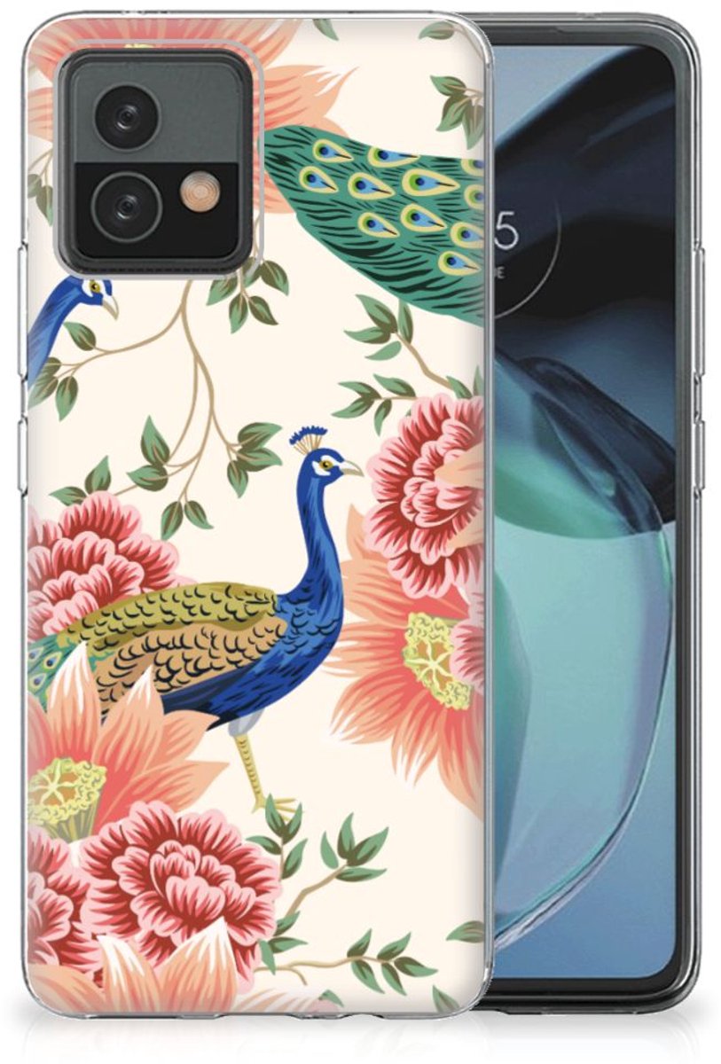 TPU Hoesje voor Motorola Moto G72 Pink Peacock