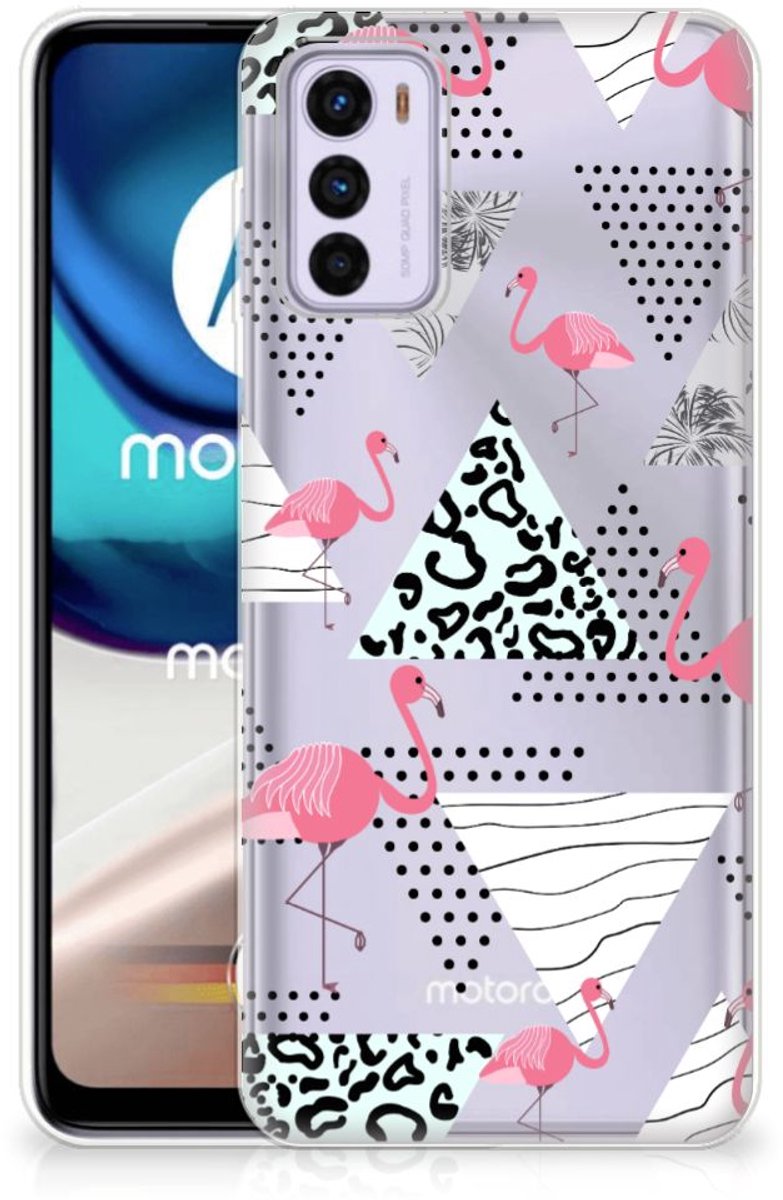 Motorola Moto G42 TPU Hoesje Flamingo Triangle
