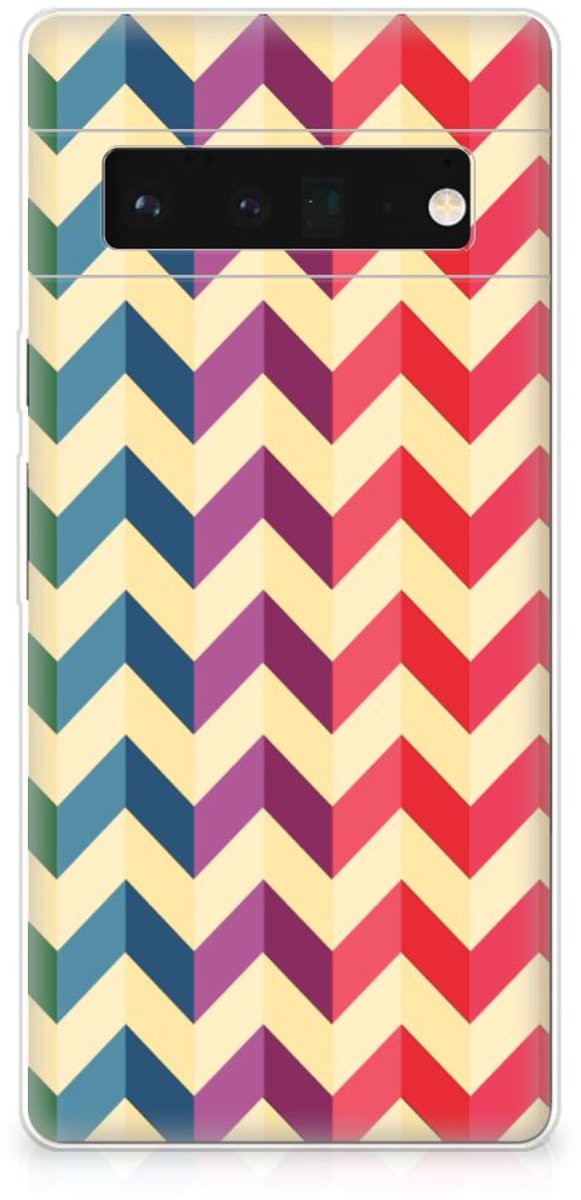 TPU Hoesje voor Google Pixel 6 Pro TPU bumper Zigzag Multi Color
