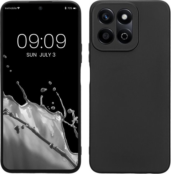 kwmobile telefoonhoesje geschikt voor HONOR 200 Smart 5G / X7C 4G - Hoesje voor smartphone - Precisie camera uitsnede - In mat zwart