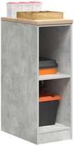 vidaXL Garagekast 40x51x85 cm massief grenenhout zwart
