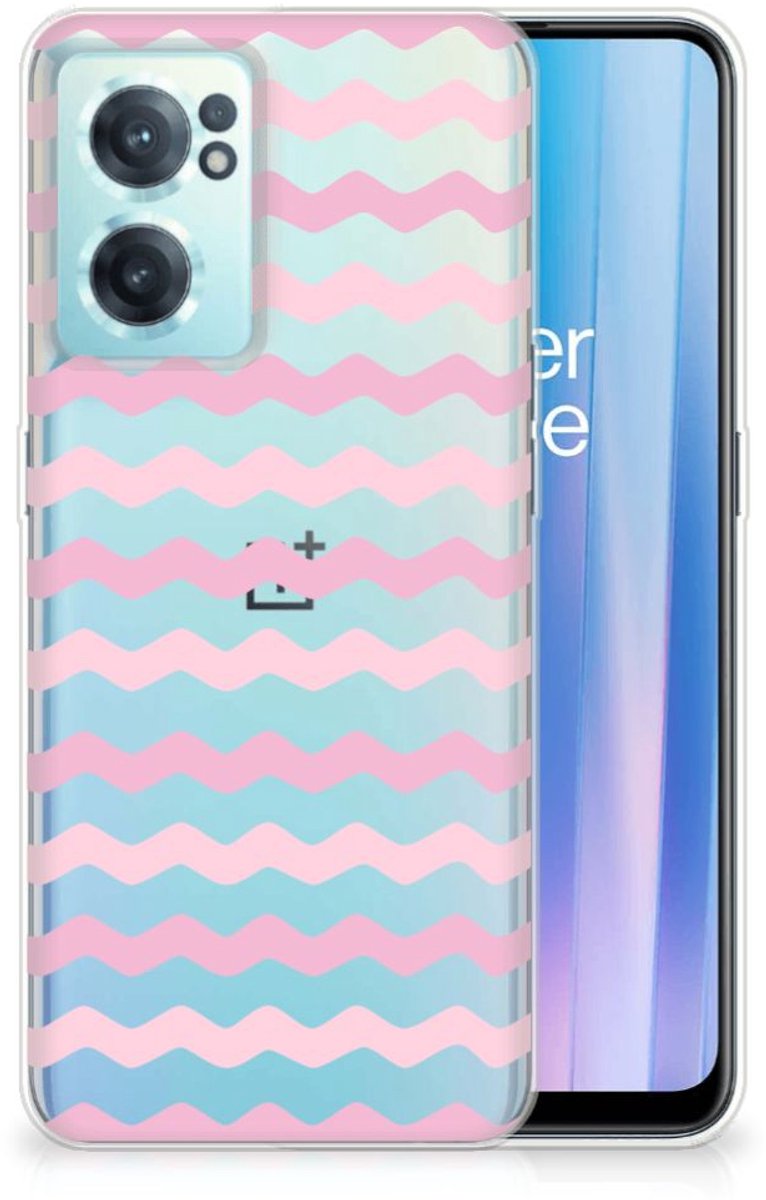 OnePlus Nord CE 2 5G TPU bumper Waves Roze