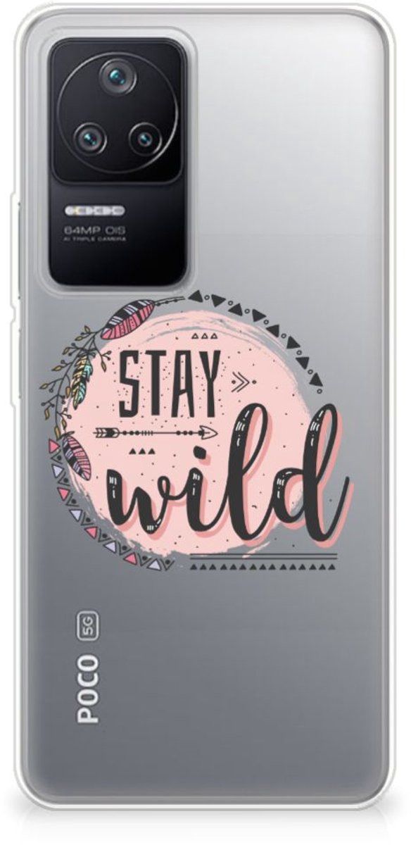 Xiaomi Poco F4 Telefoonhoesje met Naam Boho Stay Wild