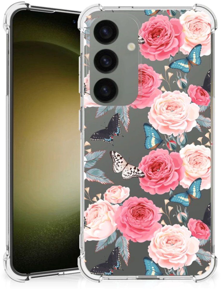 Samsung Galaxy S24 Case Butterfly Roses