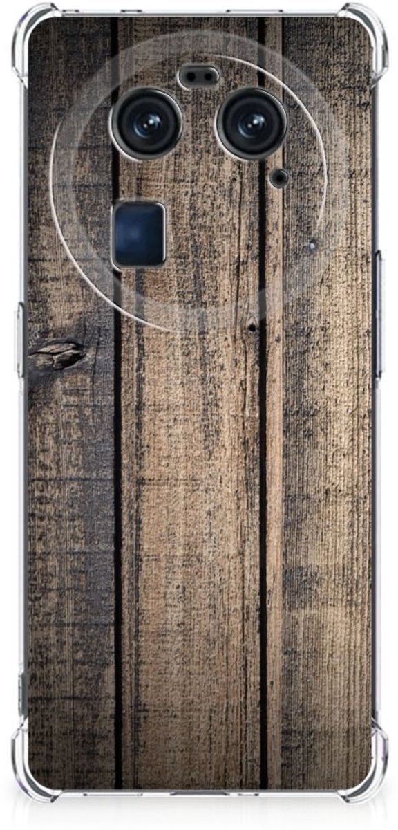 OPPO Find X6 Stevig Telefoonhoesje Steigerhout