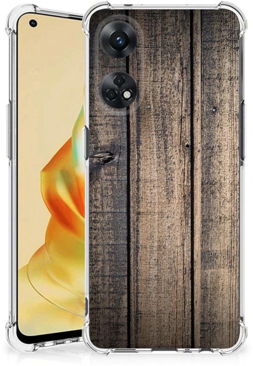 OPPO Reno8 T 4G Stevig Telefoonhoesje Steigerhout